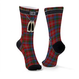 ScotsTee Shop Scottish Fitzgerald Red Clan Highland Kilt Sporran Tartan Socks