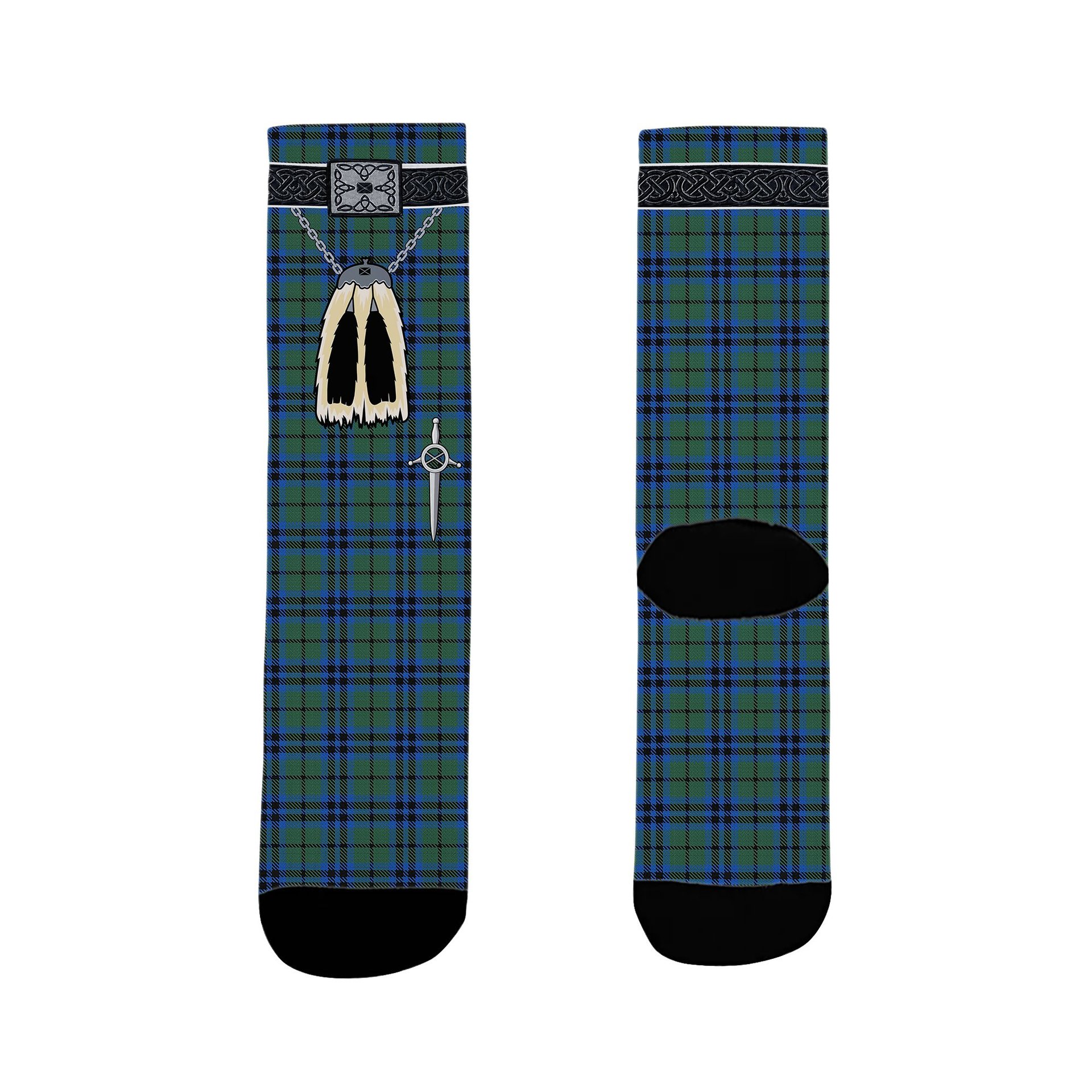 ScotsTee Shop Scottish Keith Clan Highland Kilt Sporran Tartan Socks