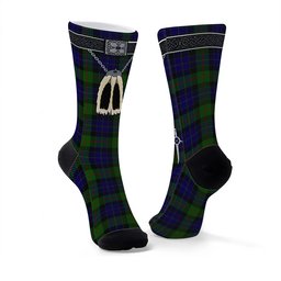 ScotsTee Shop Scottish Jamieson Clan Highland Kilt Sporran Tartan Socks