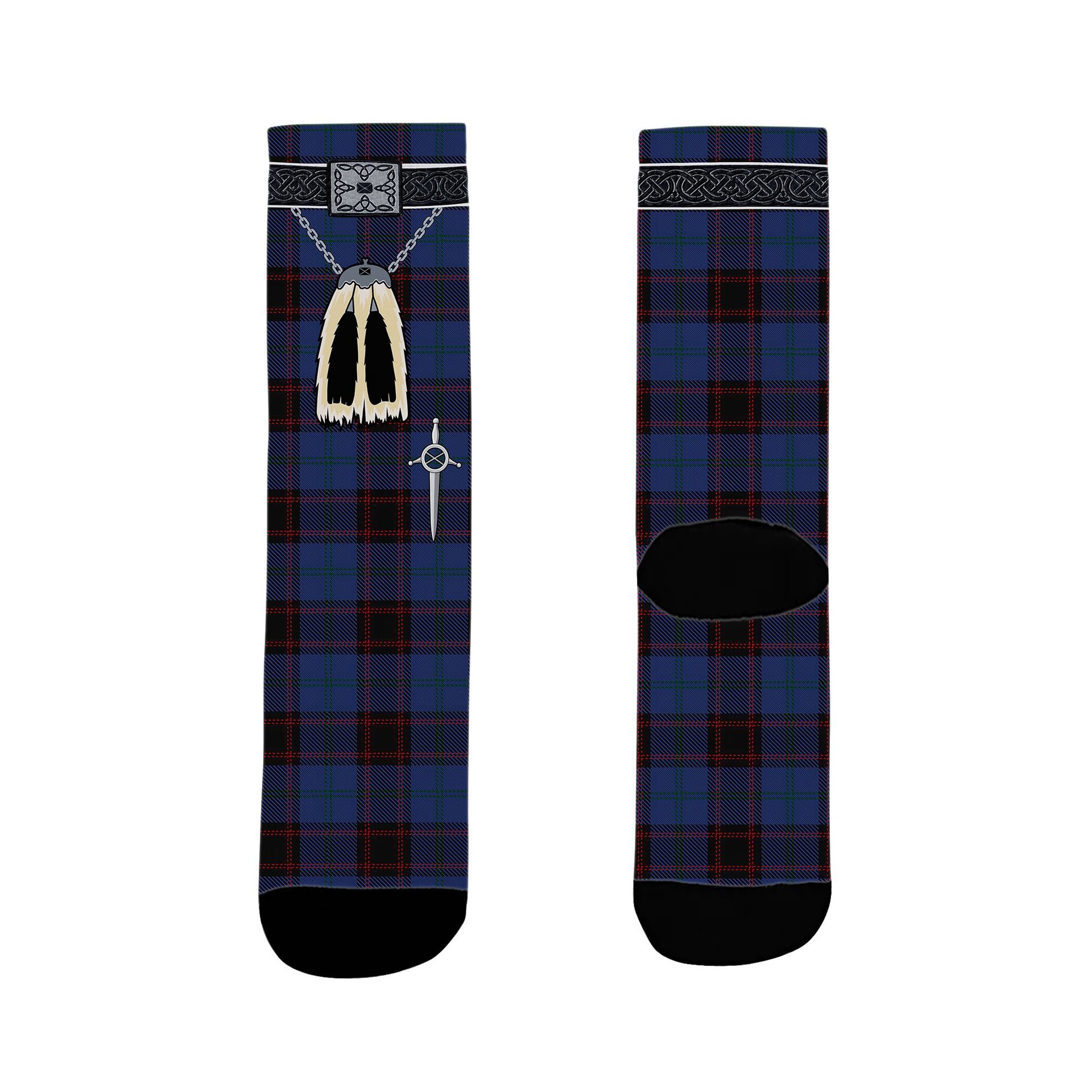 ScotsTee Shop Scottish Home Clan Highland Kilt Sporran Tartan Socks