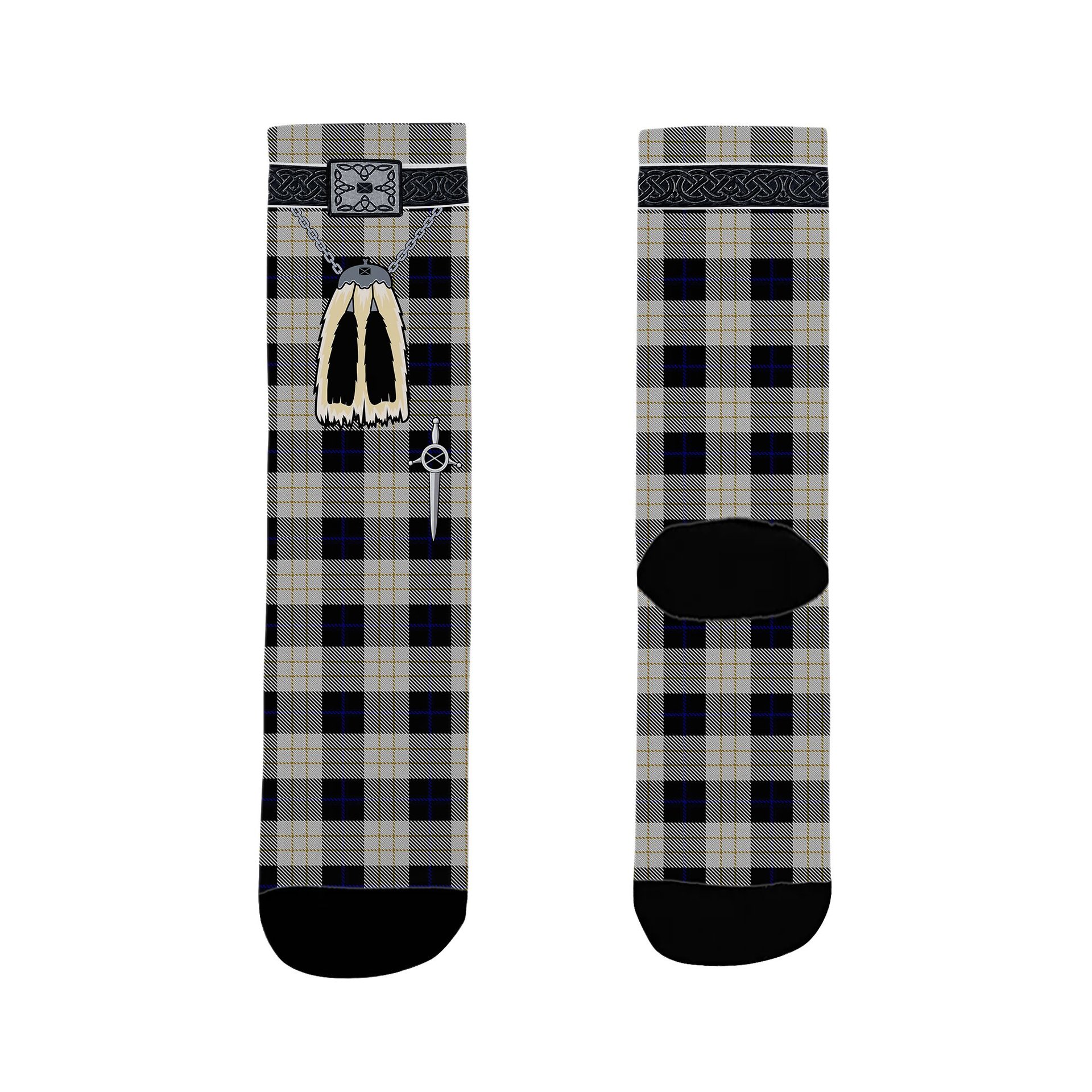 ScotsTee Shop Scottish Kennison Clan Highland Kilt Sporran Tartan Socks