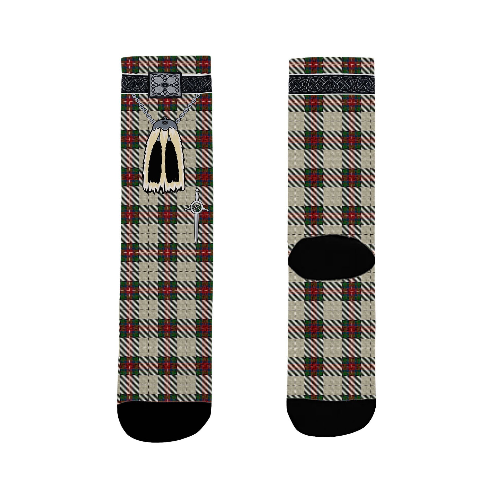 ScotsTee Shop Scottish Hohenzollern Clan Highland Kilt Sporran Tartan Socks