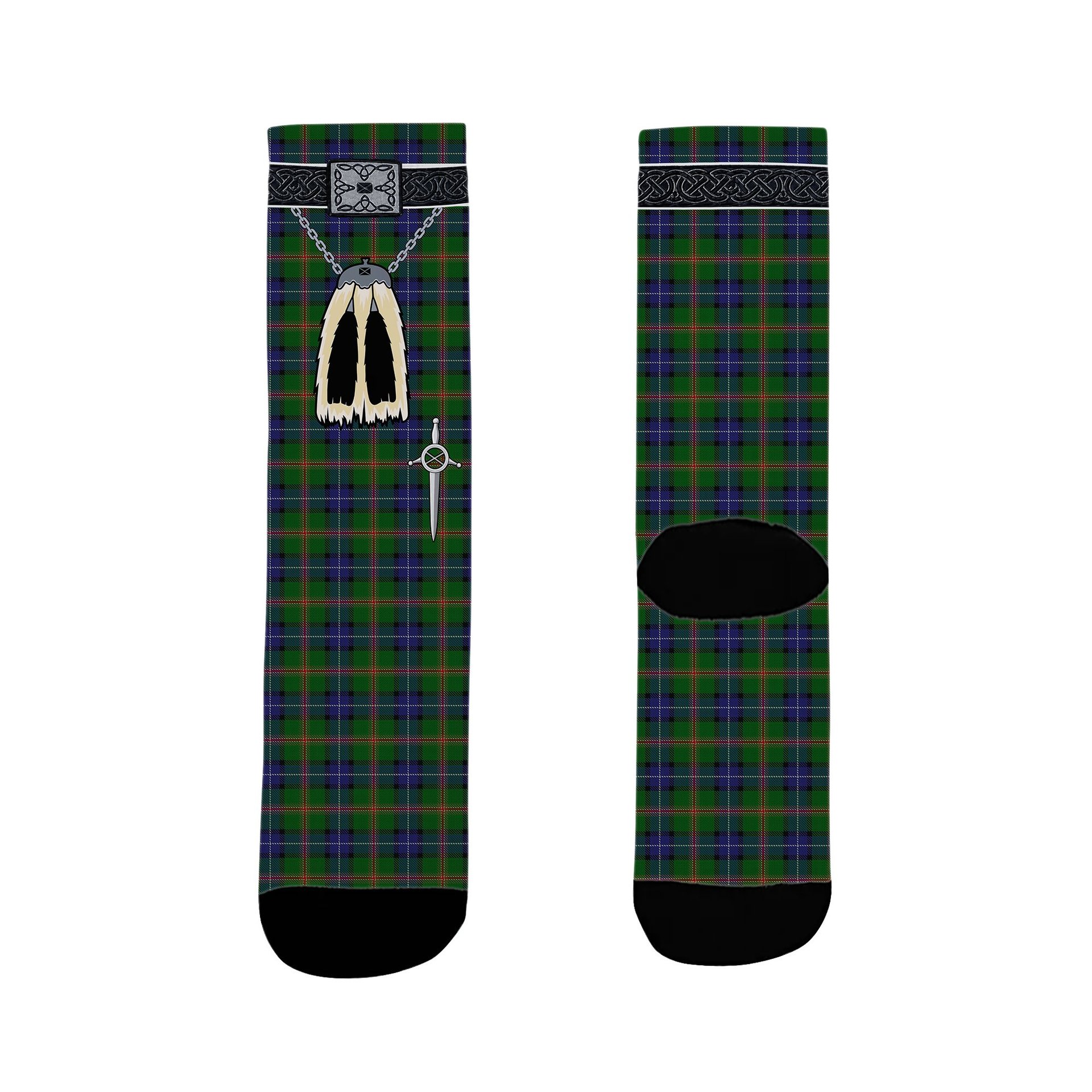 ScotsTee Shop Scottish Jones Clan Highland Kilt Sporran Tartan Socks
