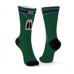 ScotsTee Shop Scottish Johnstone Clan Highland Kilt Sporran Tartan Socks