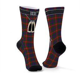 ScotsTee Shop Scottish Fraser of Lovat Clan Highland Kilt Sporran Tartan Socks