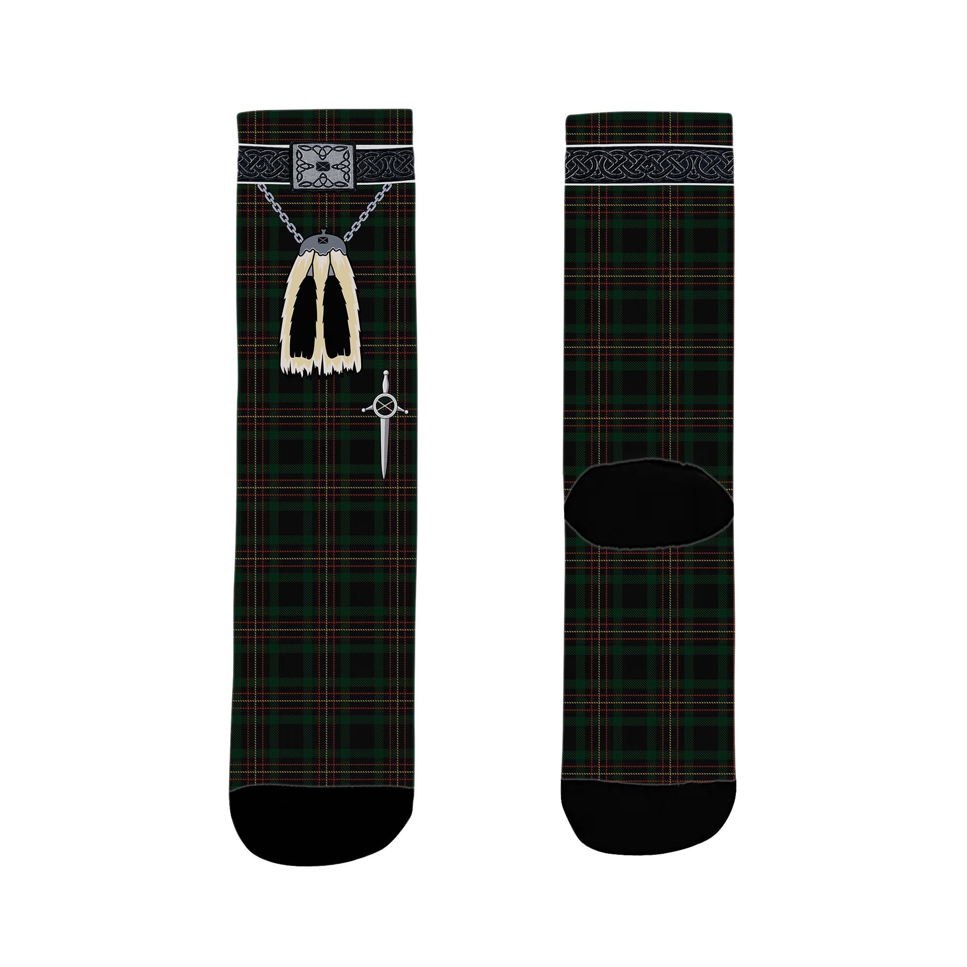 ScotsTee Shop Scottish Kalkofen Clan Highland Kilt Sporran Tartan Socks