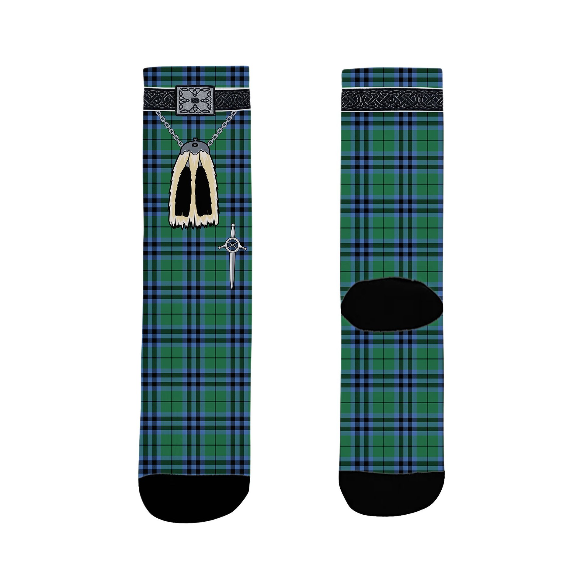 ScotsTee Shop Scottish Keith Ancient Clan Highland Kilt Sporran Tartan Socks