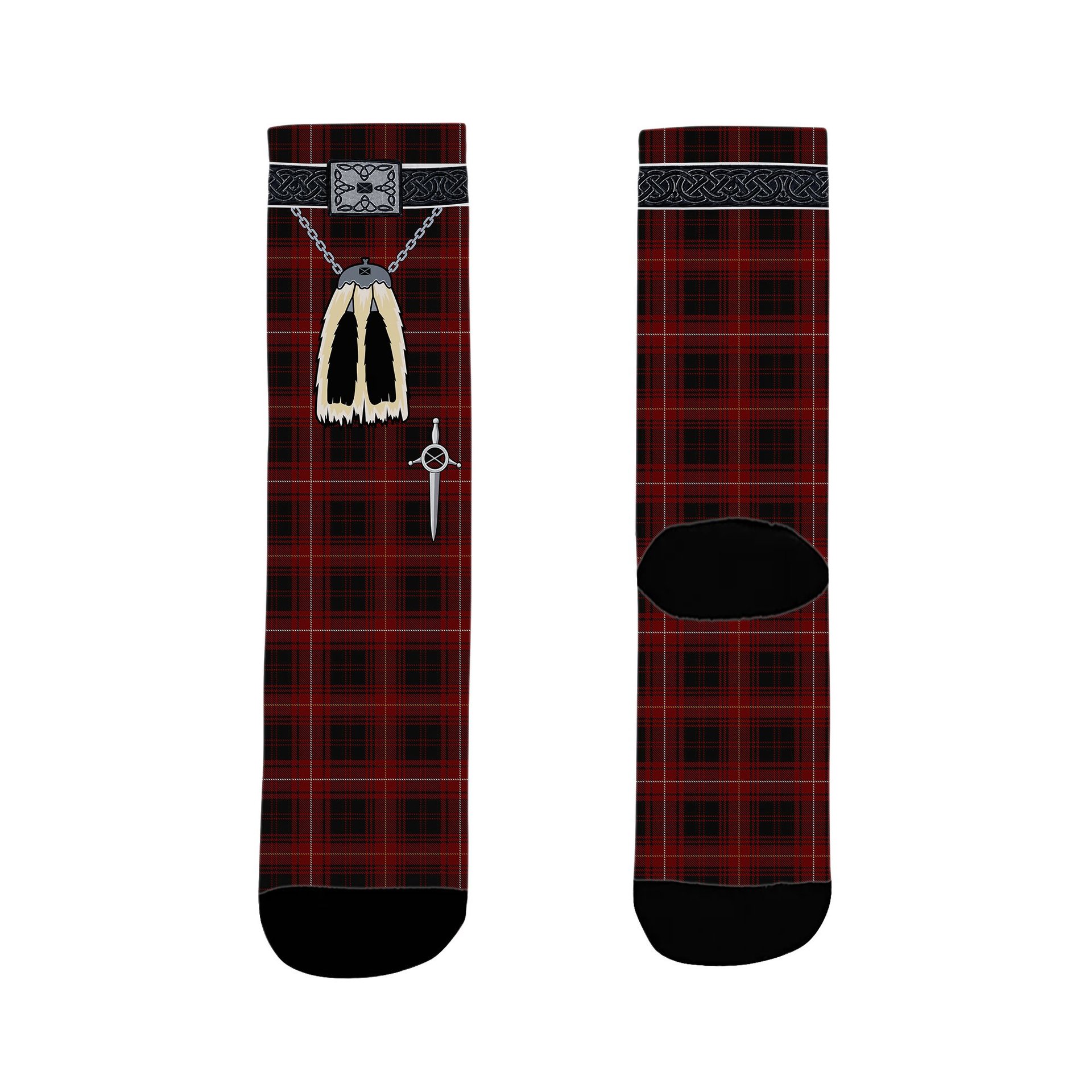 ScotsTee Shop Scottish Killin Clan Highland Kilt Sporran Tartan Socks