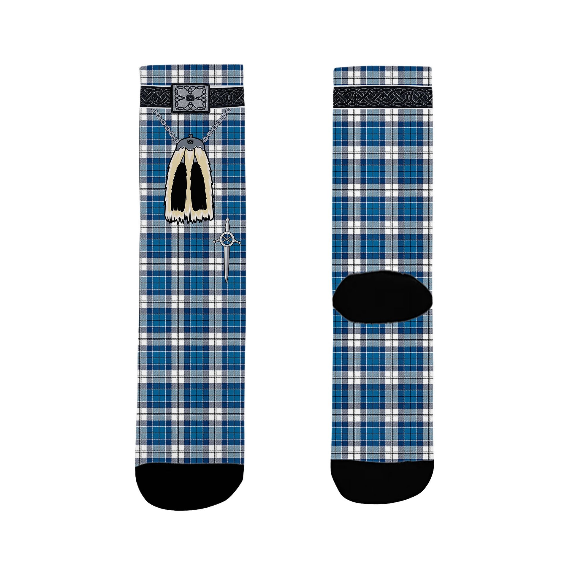 ScotsTee Shop Scottish Hutton SC Clan Highland Kilt Sporran Tartan Socks