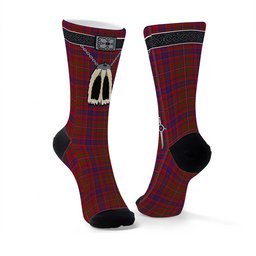 ScotsTee Shop Scottish MacLeod Red Clan Highland Kilt Sporran Tartan Socks