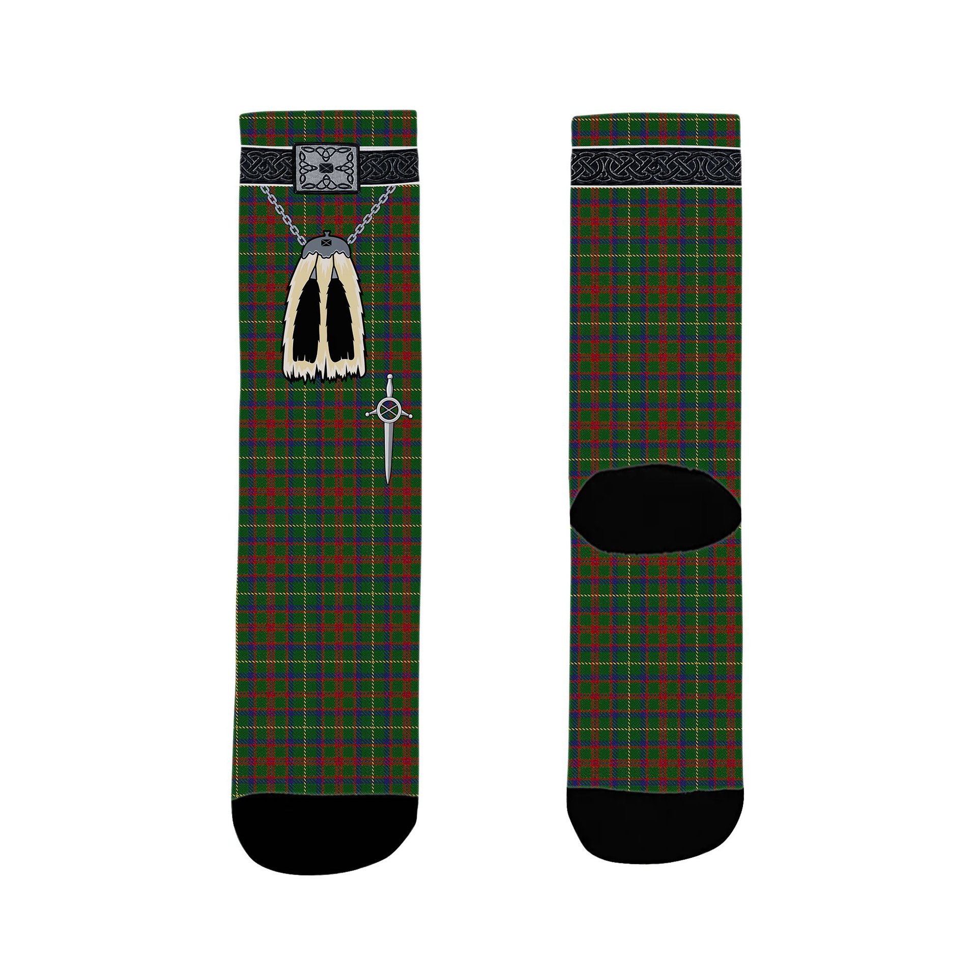 ScotsTee Shop Scottish MacIntosh Hunting Clan Highland Kilt Sporran Tartan Socks