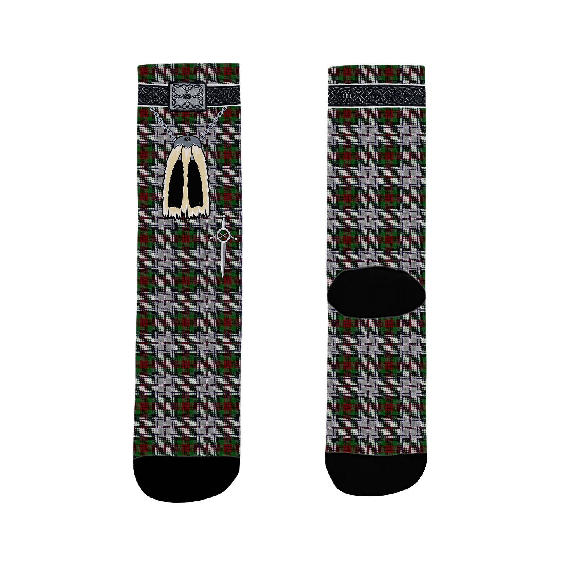 ScotsTee Shop Scottish MacDuff Dress Clan Highland Kilt Sporran Tartan Socks