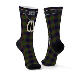 ScotsTee Shop Scottish MacLeish Clan Highland Kilt Sporran Tartan Socks