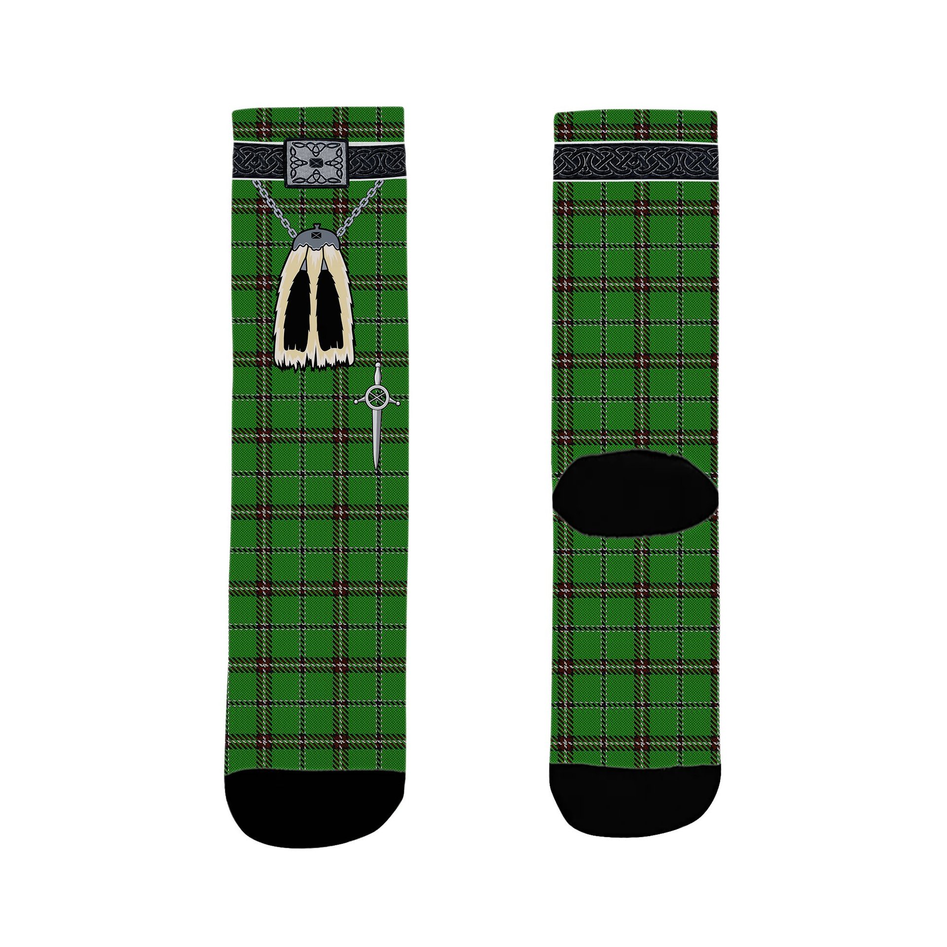 ScotsTee Shop Scottish Leach Hunting Clan Highland Kilt Sporran Tartan Socks