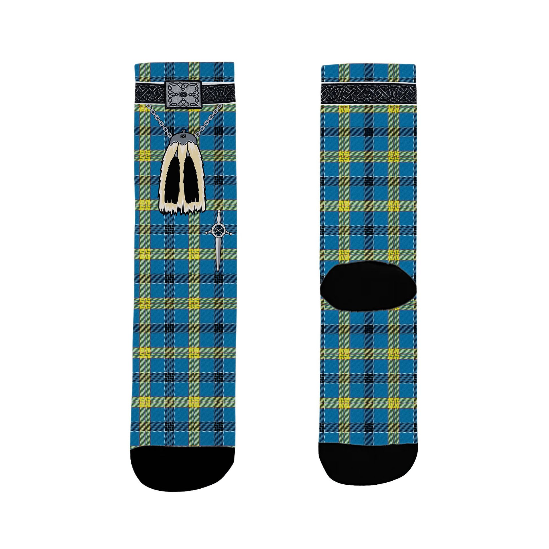 ScotsTee Shop Scottish Laing Modern Clan Highland Kilt Sporran Tartan Socks