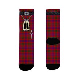 ScotsTee Shop Scottish Lovat or Fraser Clan Highland Kilt Sporran Tartan Socks