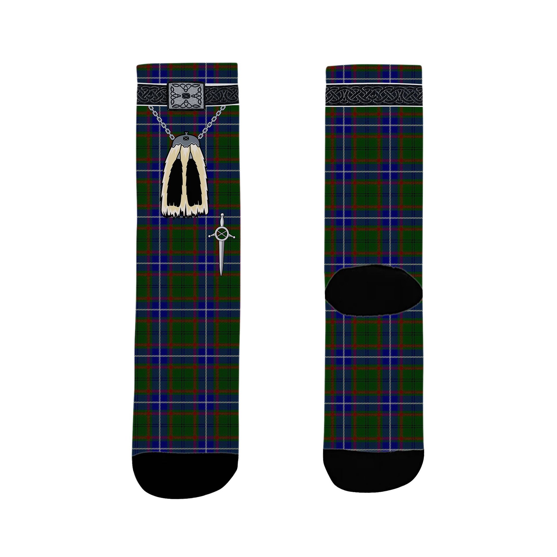 ScotsTee Shop Scottish Lee Clan Highland Kilt Sporran Tartan Socks
