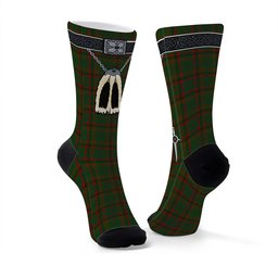 ScotsTee Shop Scottish MacCracken Hunting Clan Highland Kilt Sporran Tartan Socks
