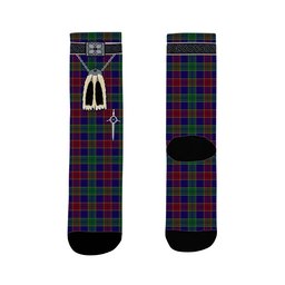 ScotsTee Shop Scottish MacMichael Clan Highland Kilt Sporran Tartan Socks