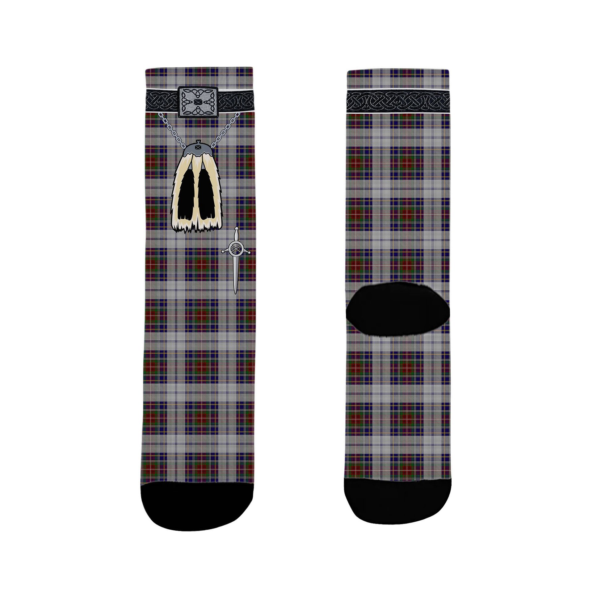 ScotsTee Shop Scottish MacBeth Dress Clan Highland Kilt Sporran Tartan Socks