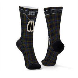 ScotsTee Shop Scottish MacClellan Clan Highland Kilt Sporran Tartan Socks