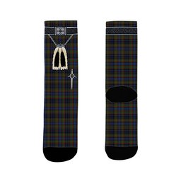 ScotsTee Shop Scottish MacClellan Clan Highland Kilt Sporran Tartan Socks