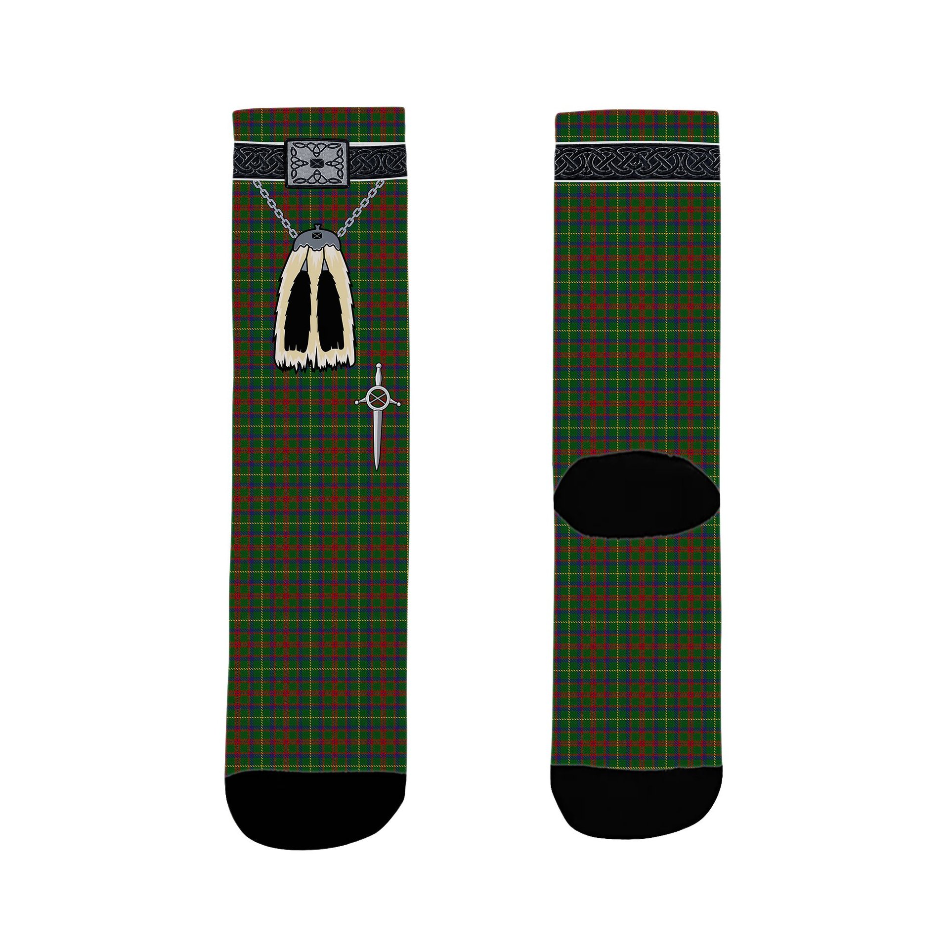 ScotsTee Shop Scottish MacKintosh Hunting Clan Highland Kilt Sporran Tartan Socks