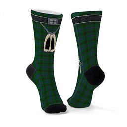 ScotsTee Shop Scottish MacKendrick Clan Highland Kilt Sporran Tartan Socks