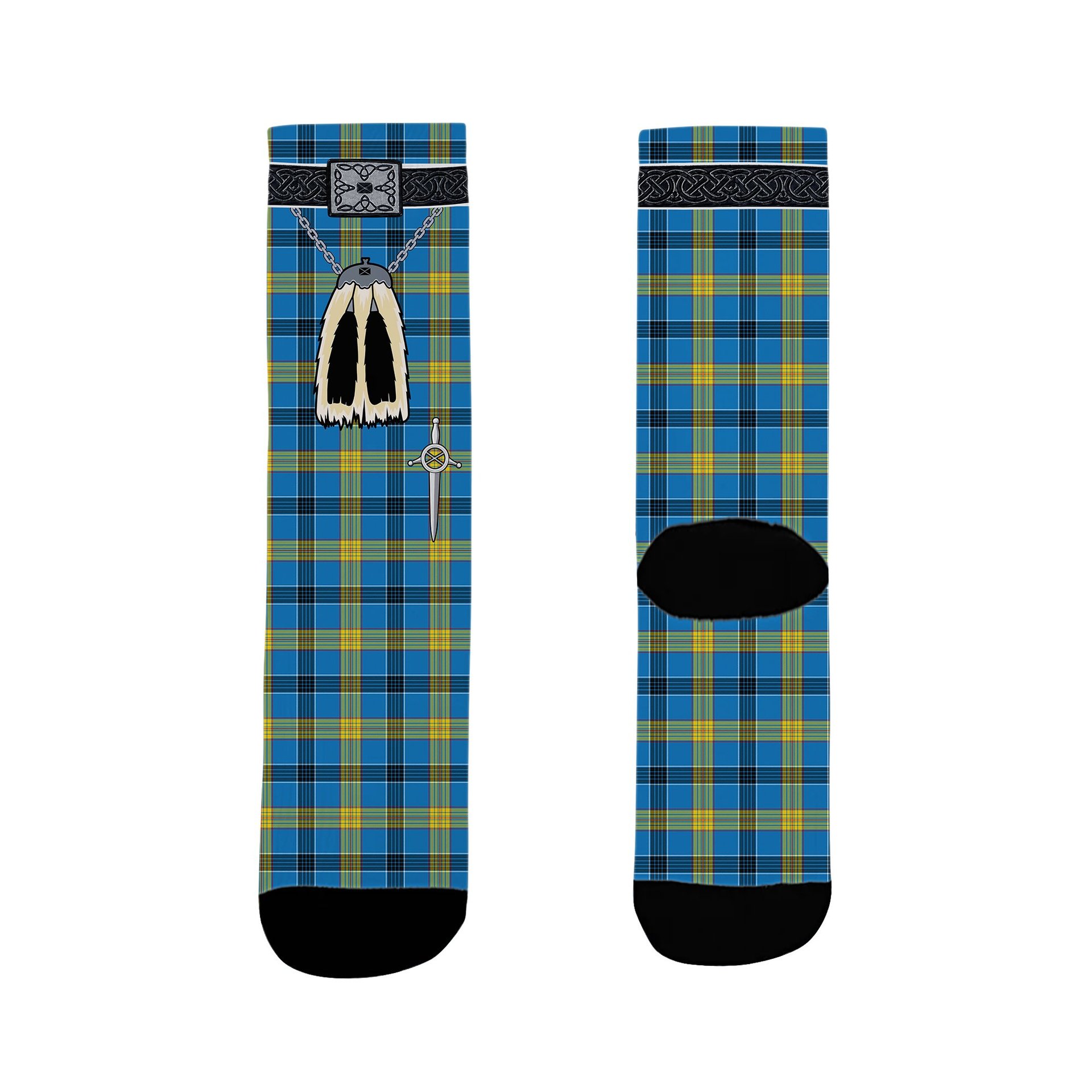 ScotsTee Shop Scottish Laing SC Clan Highland Kilt Sporran Tartan Socks