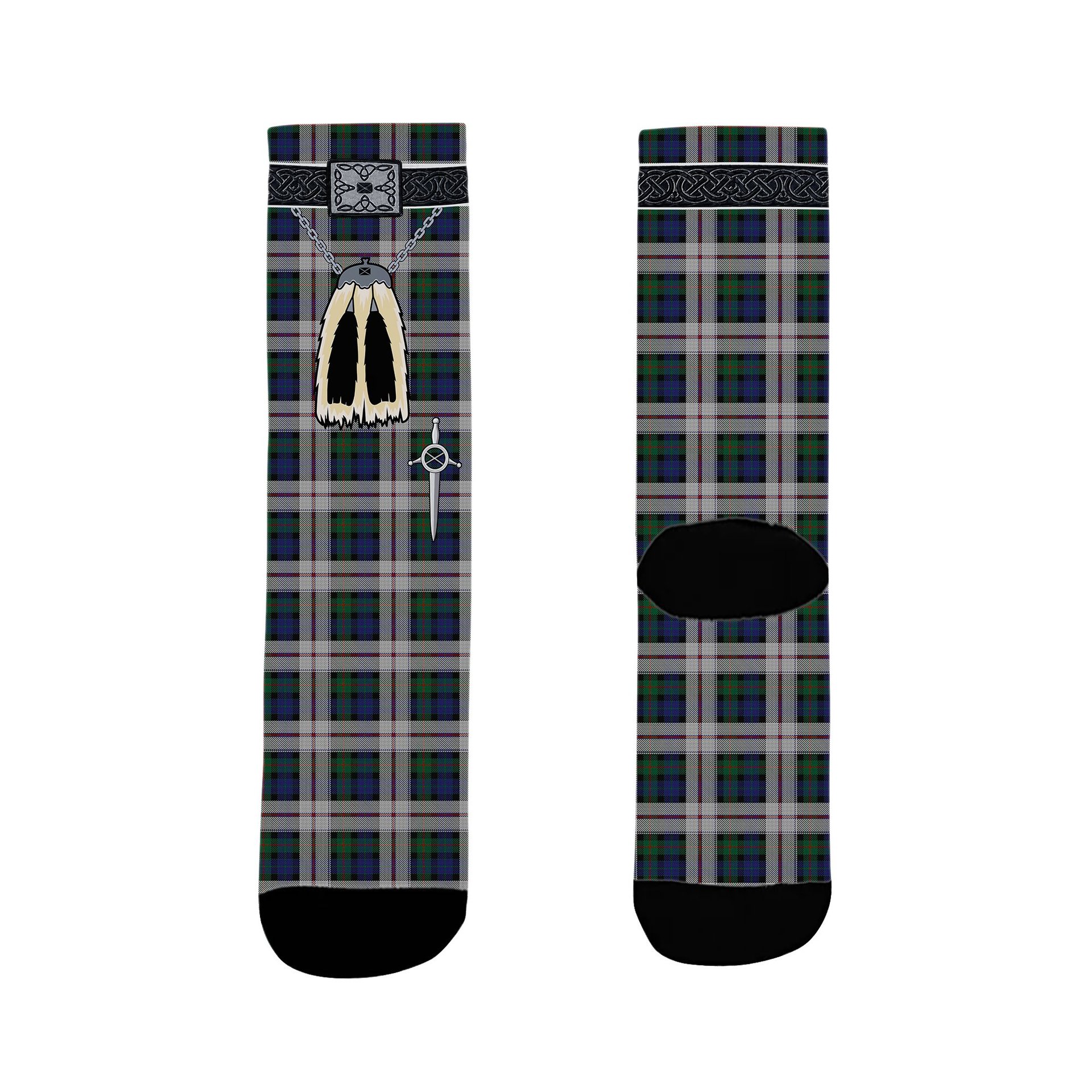 ScotsTee Shop Scottish Lauder Dress Clan Highland Kilt Sporran Tartan Socks