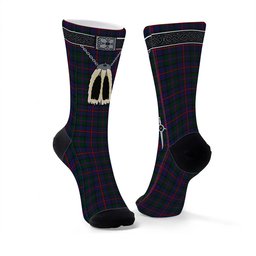 ScotsTee Shop Scottish MacCaughan or MacEachain Clan Highland Kilt Sporran Tartan Socks