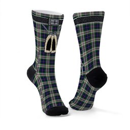ScotsTee Shop Scottish MacLeod of California Clan Highland Kilt Sporran Tartan Socks