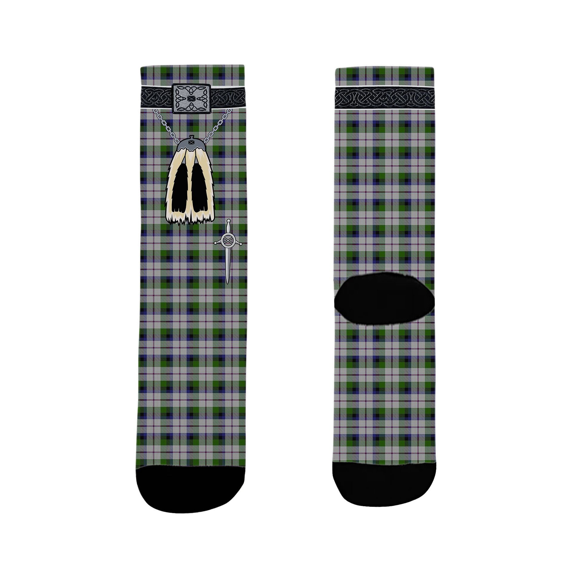 ScotsTee Shop Scottish MacNachten Dress Clan Highland Kilt Sporran Tartan Socks