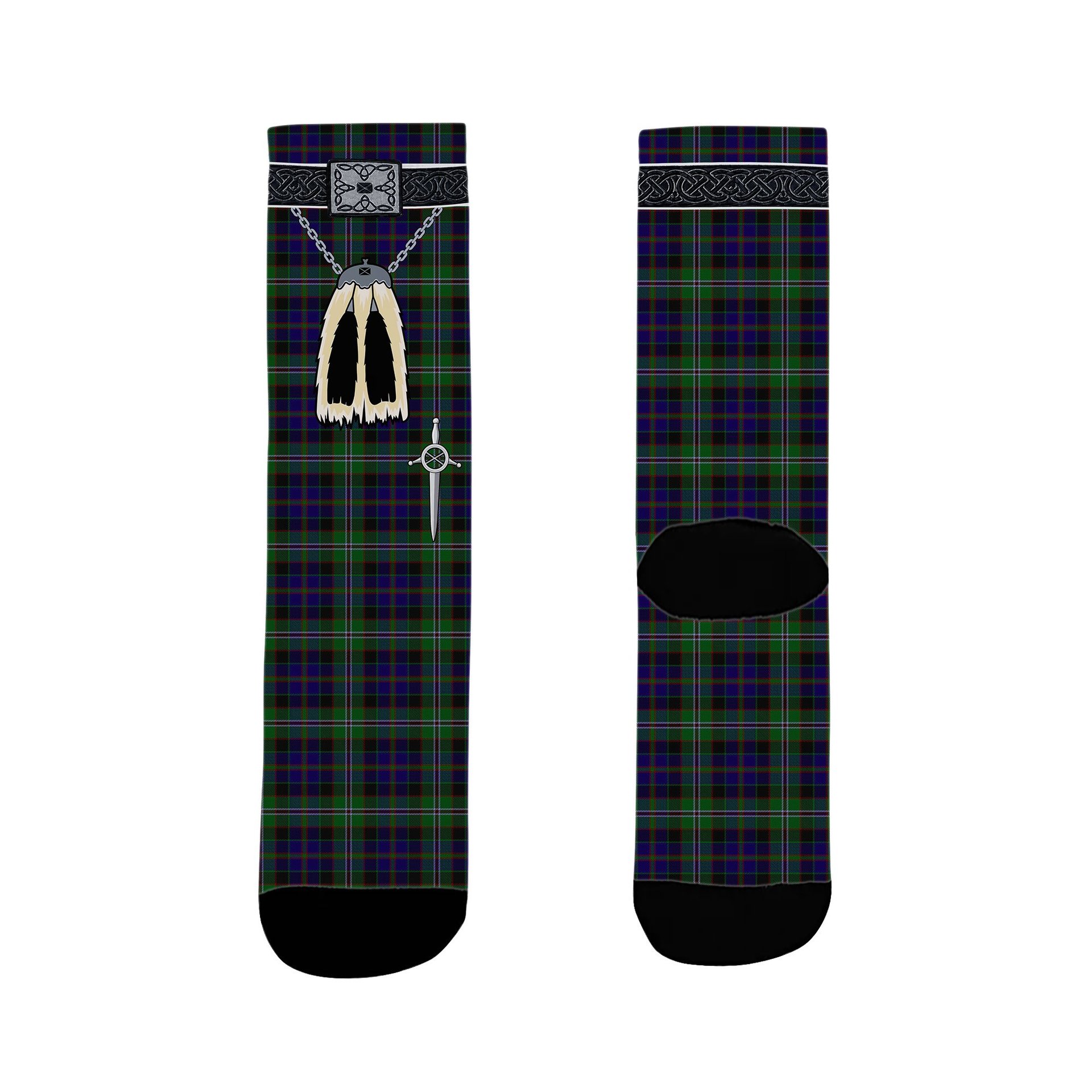 ScotsTee Shop Scottish MacCraig Clan Highland Kilt Sporran Tartan Socks