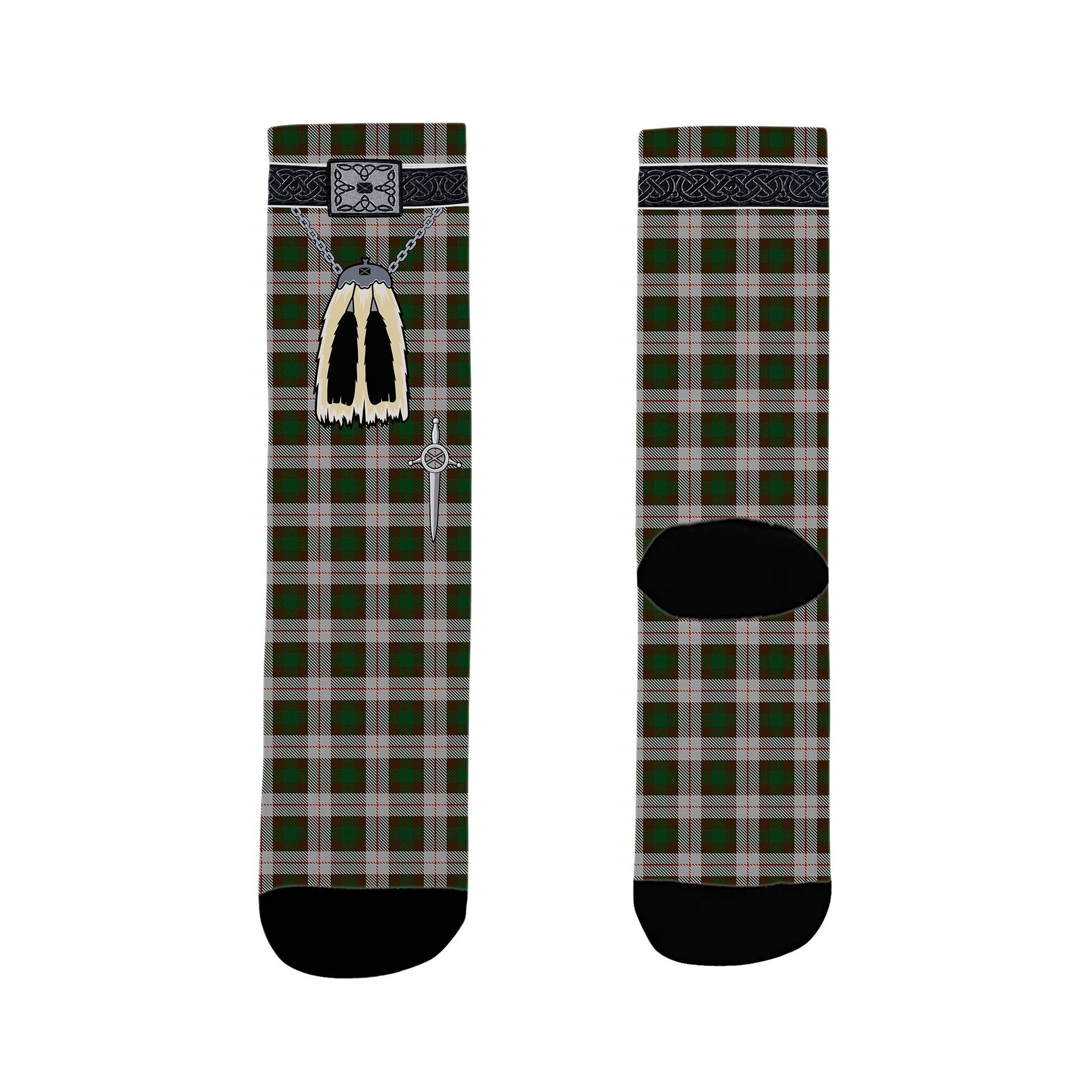 ScotsTee Shop Scottish MacKinnon Dress Clan Highland Kilt Sporran Tartan Socks