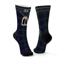 ScotsTee Shop Scottish Leung Clan Highland Kilt Sporran Tartan Socks