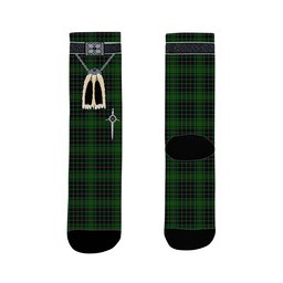 ScotsTee Shop Scottish MacAuley Hunting Clan Highland Kilt Sporran Tartan Socks