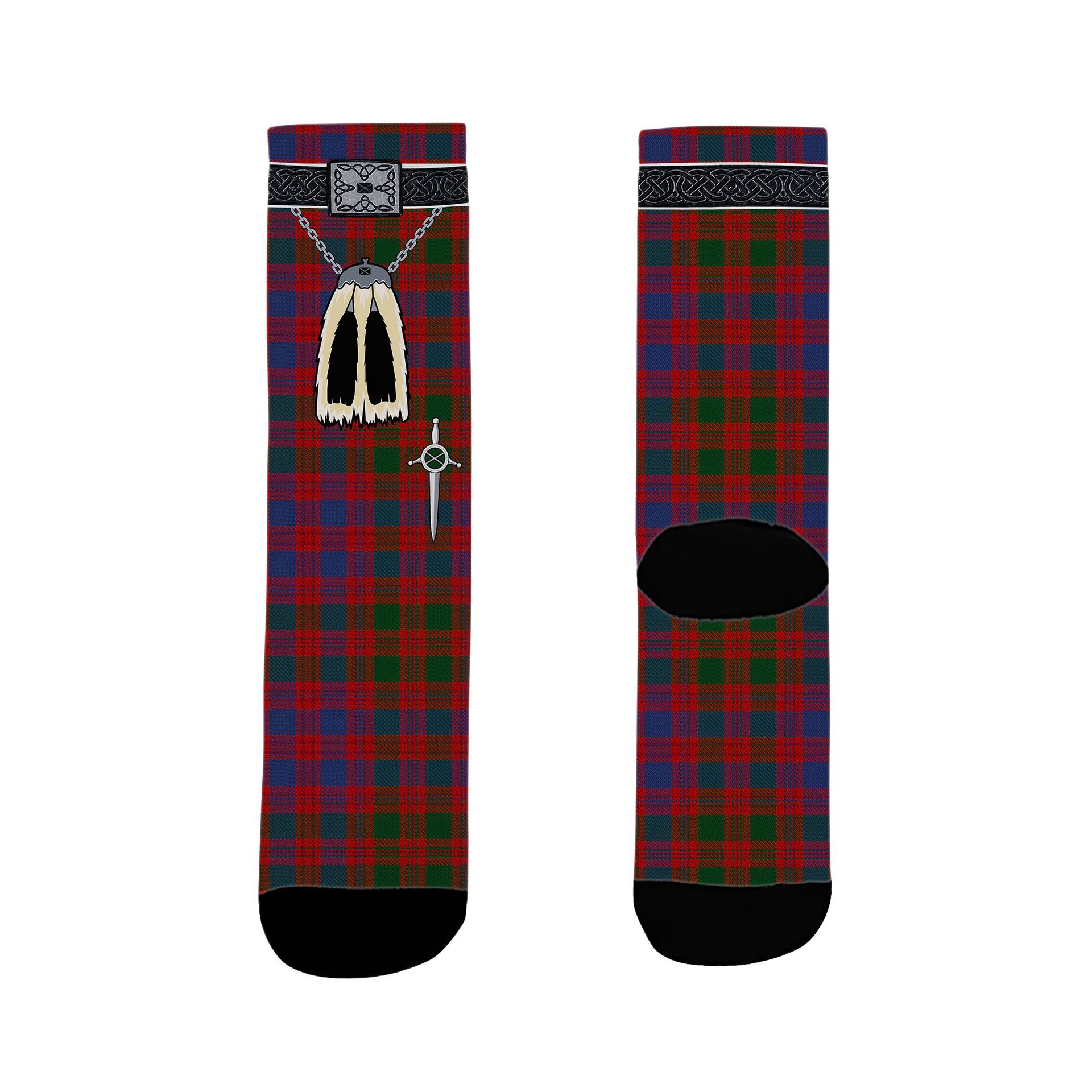 ScotsTee Shop Scottish MacColl Ancient Clan Highland Kilt Sporran Tartan Socks