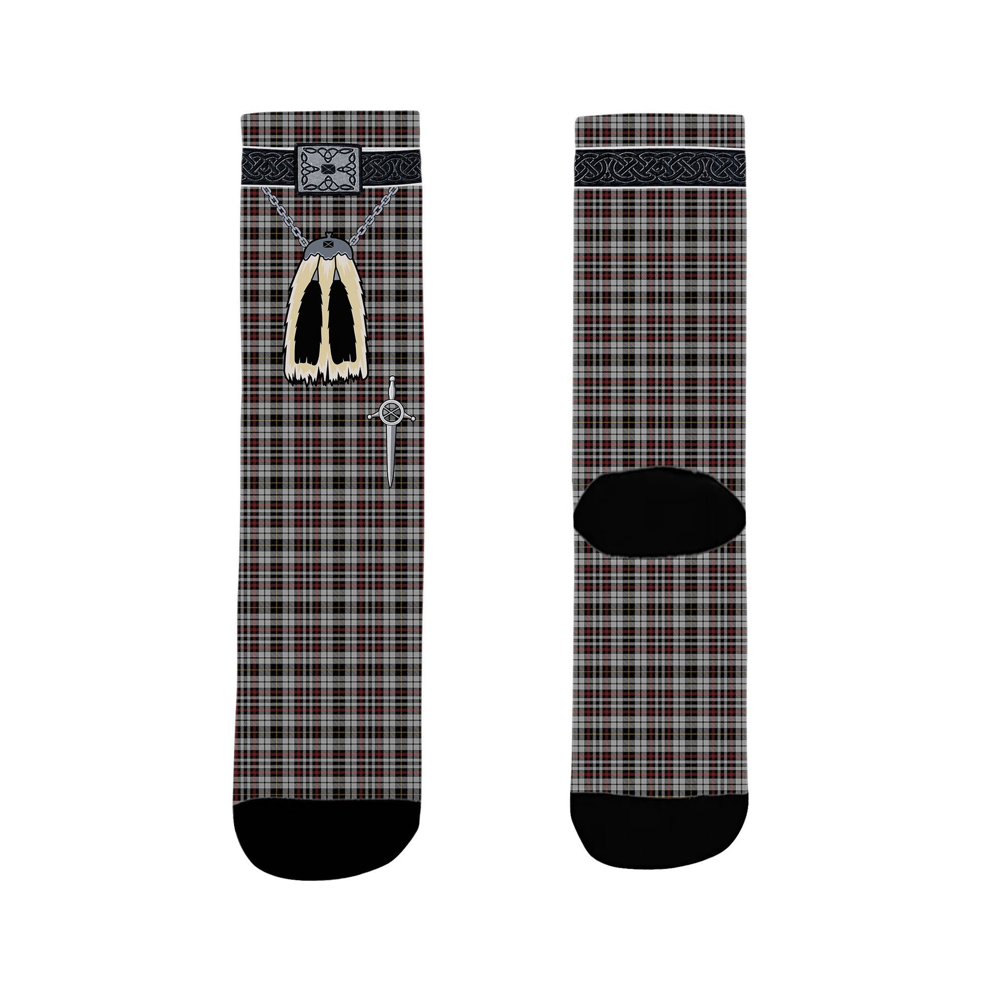ScotsTee Shop Scottish Little Arisaid Clan Highland Kilt Sporran Tartan Socks