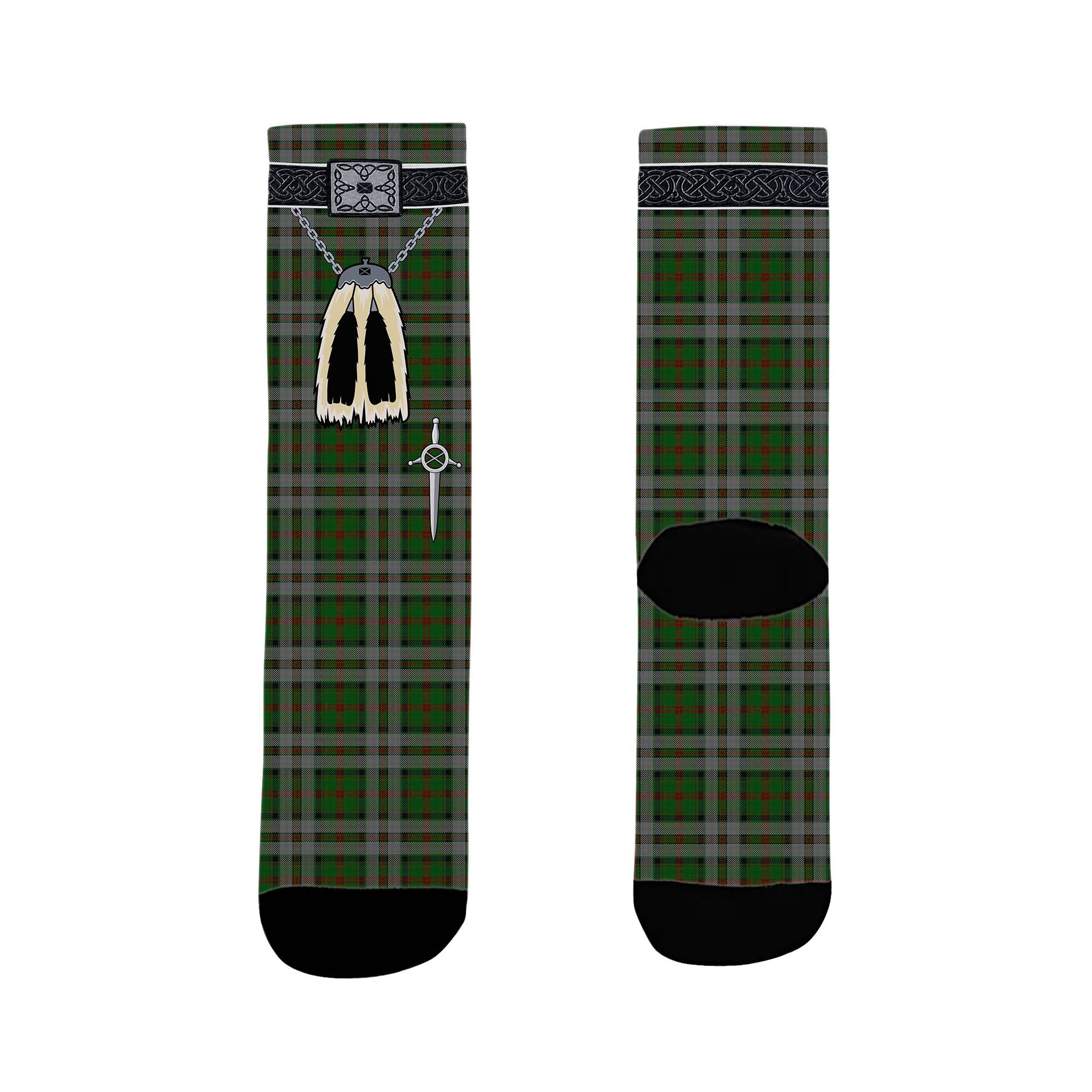 ScotsTee Shop Scottish MacNeish Hunting Clan Highland Kilt Sporran Tartan Socks