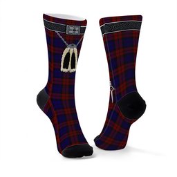 ScotsTee Shop Scottish MacDevitt Clan Highland Kilt Sporran Tartan Socks