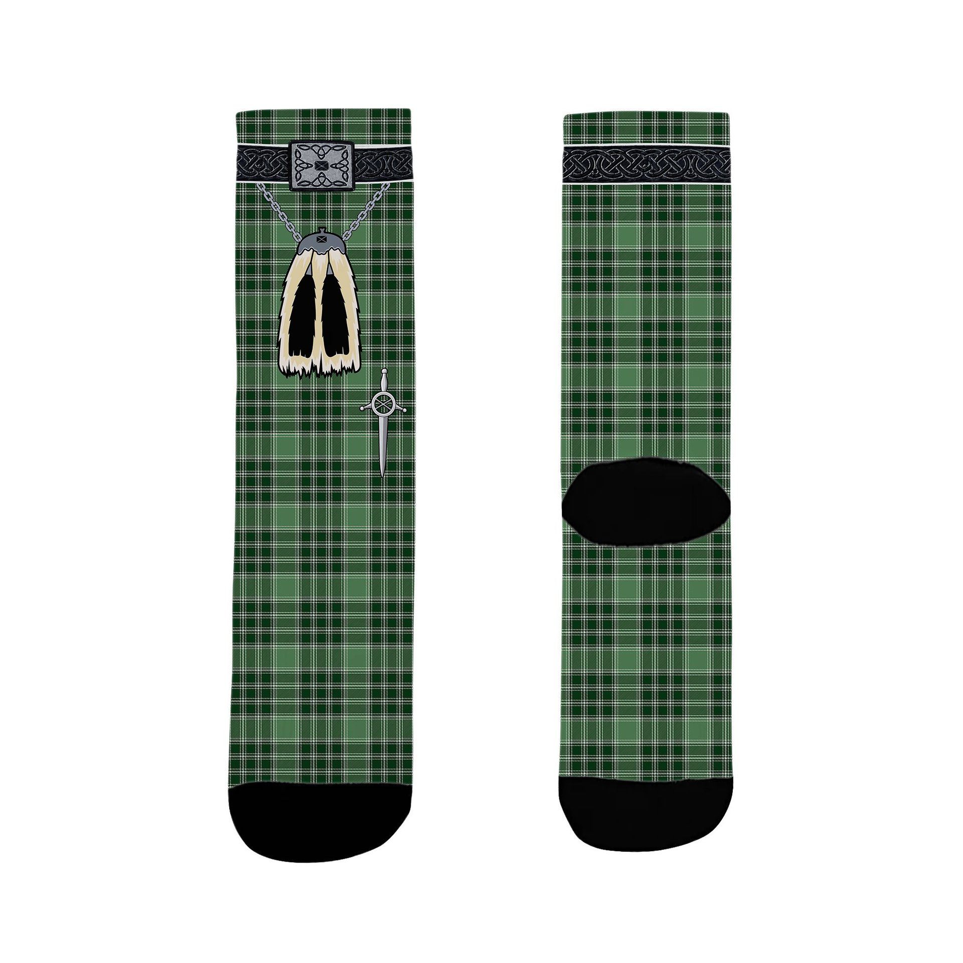 ScotsTee Shop Scottish MacDonald Lord of the Isles Hunting SC Clan Highland Kilt Sporran Tartan Socks
