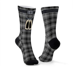 ScotsTee Shop Scottish MacLean Black and White Clan Highland Kilt Sporran Tartan Socks