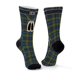 ScotsTee Shop Scottish MacLellan Ancient Clan Highland Kilt Sporran Tartan Socks