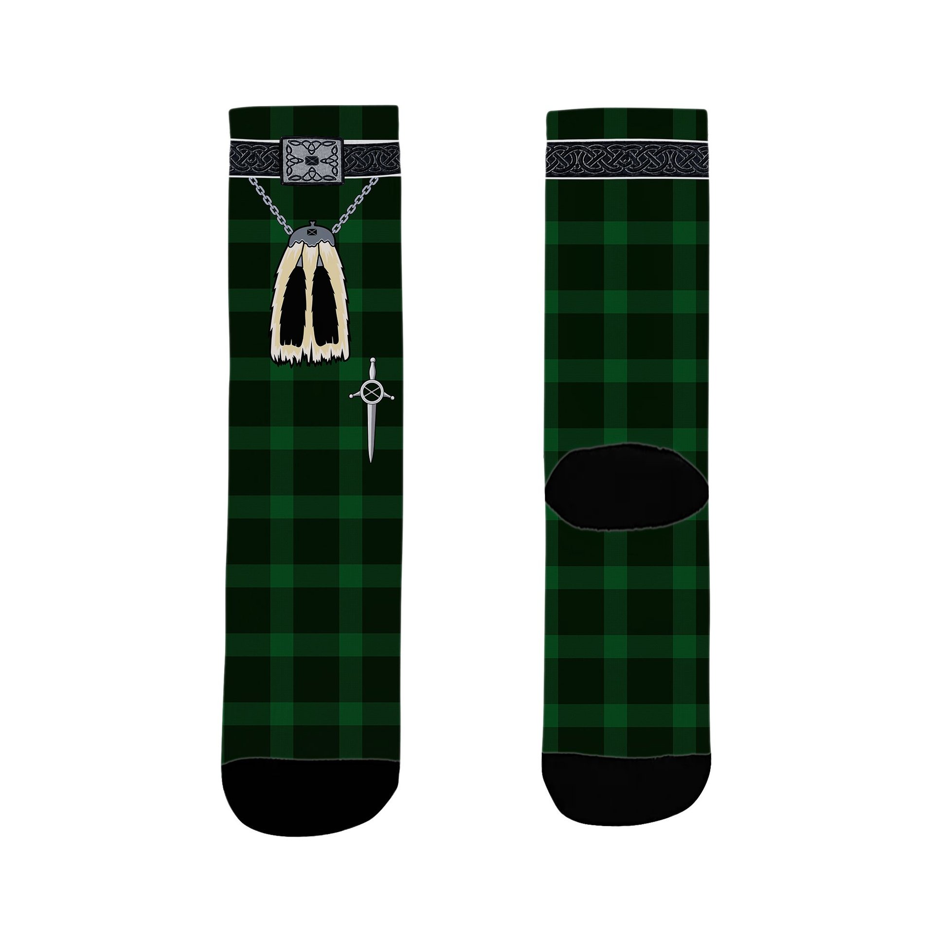 ScotsTee Shop Scottish MacKillen Hunting Clan Highland Kilt Sporran Tartan Socks