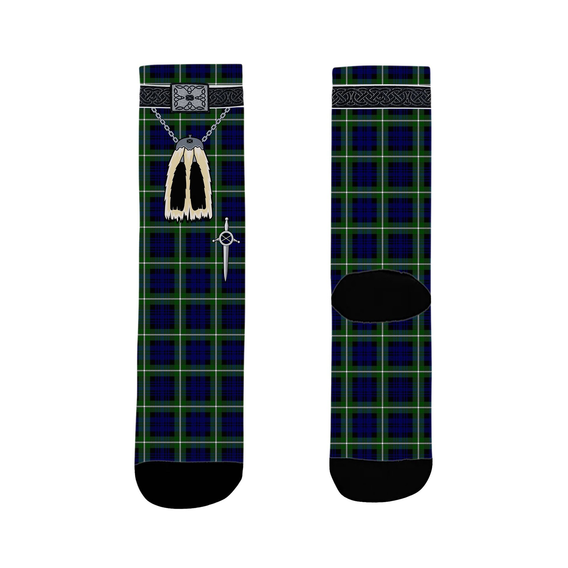 ScotsTee Shop Scottish Lammie Clan Highland Kilt Sporran Tartan Socks