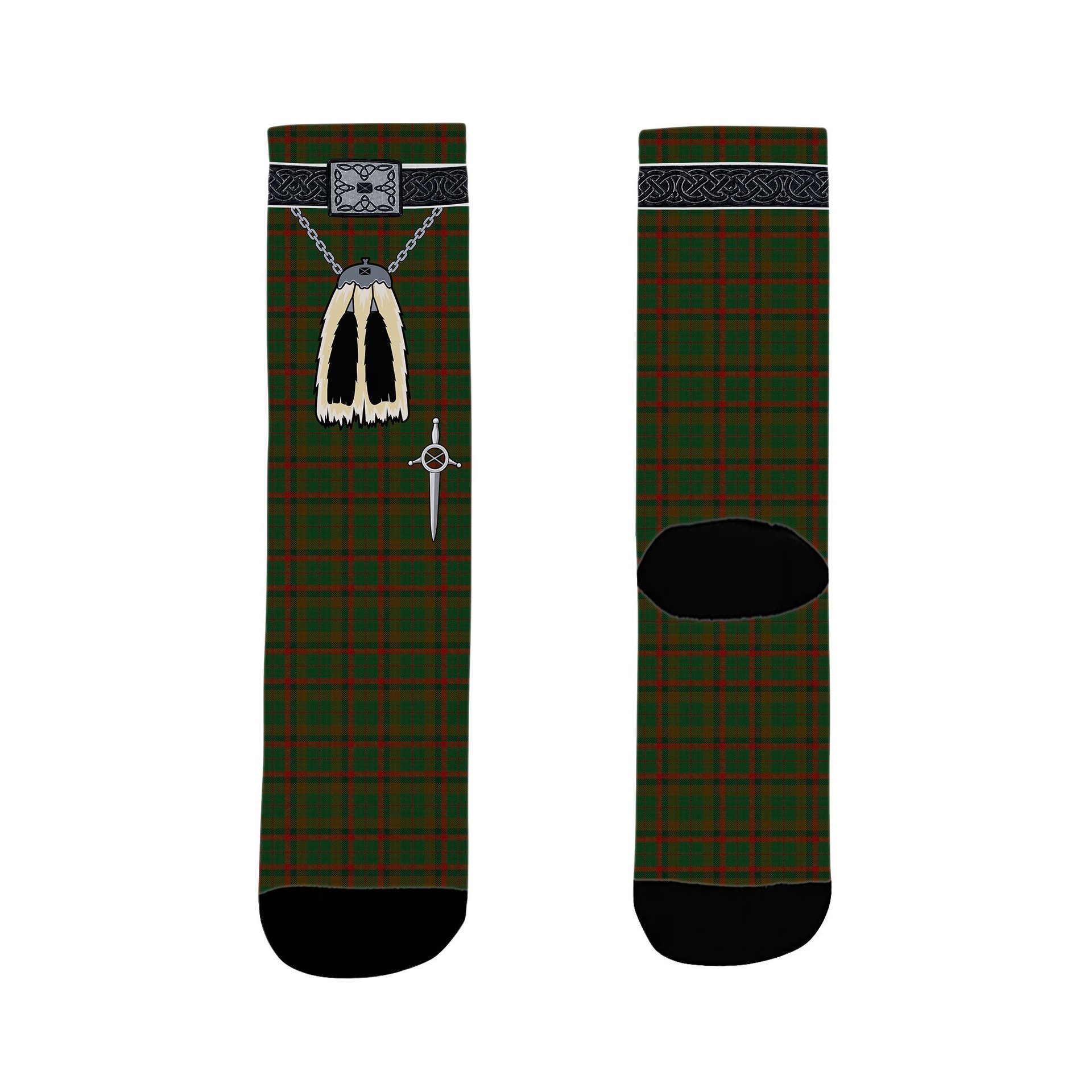 ScotsTee Shop Scottish Macnaghten Hunting Clan Highland Kilt Sporran Tartan Socks