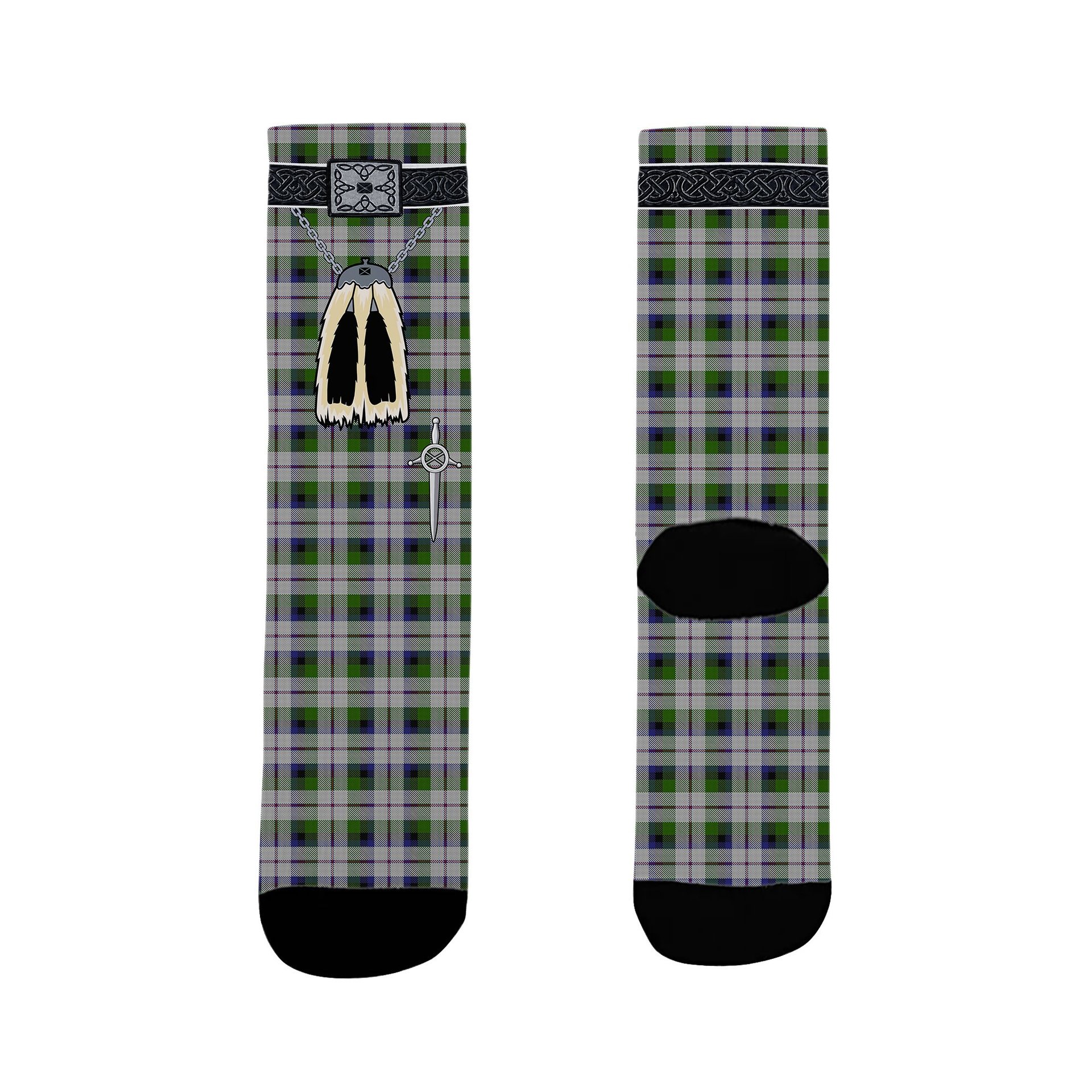 ScotsTee Shop Scottish MacCracken Dress Clan Highland Kilt Sporran Tartan Socks