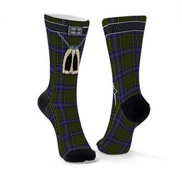 ScotsTee Shop Scottish MacMillan Hunting 2 Clan Highland Kilt Sporran Tartan Socks