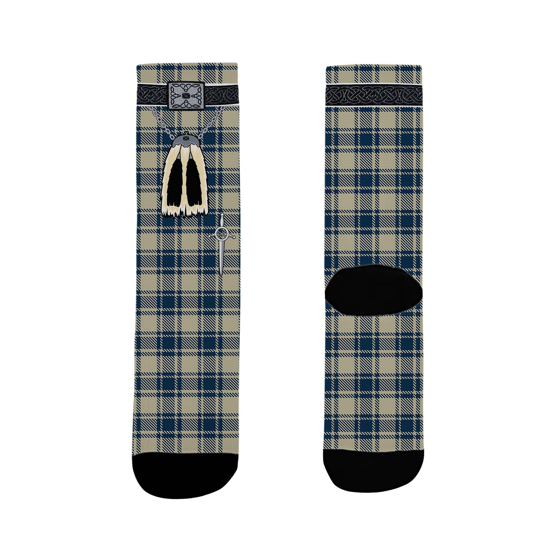 ScotsTee Shop Scottish MacMugen Clan Highland Kilt Sporran Tartan Socks